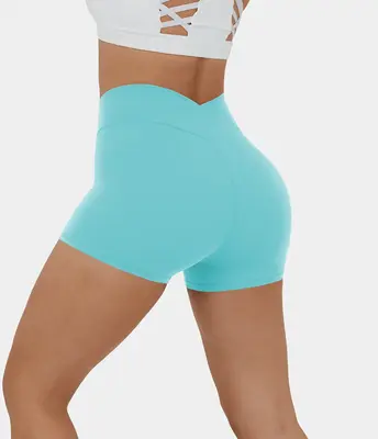 Halara Softlyzero️ High Waisted Crossover Plain Yoga Biker Shorts 3''Athletic Workout Shorts #summer#summervibes#NovaTopFin...