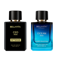 BellaVita Luxury's Fire & Ice | CEO Man Intense & Ocean Man | Perfume for Men | Long Lasting | Eau De Parfum | 2x100ml Perfum...