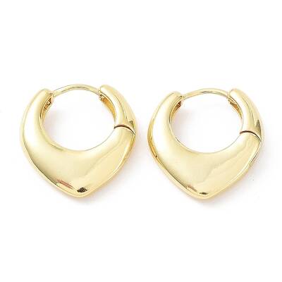 Rack Plating Brass Teardrop Hoop Earrings