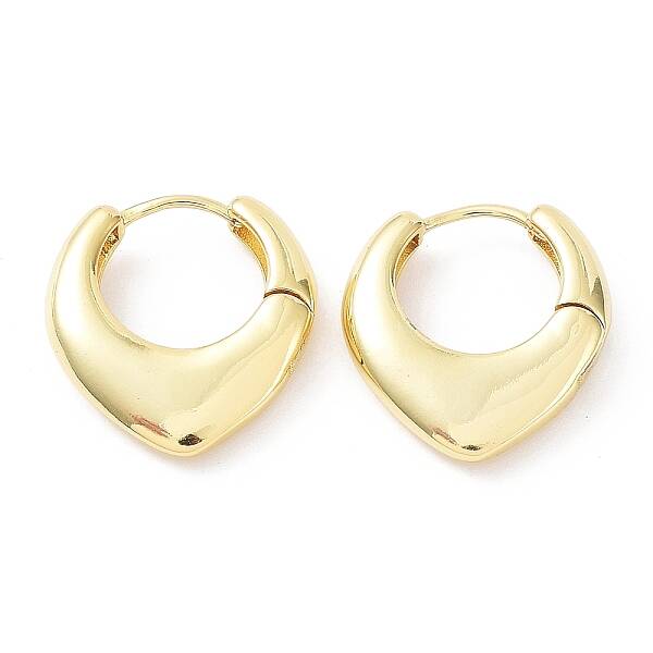 Rack Plating Brass Teardrop Hoop Earrings