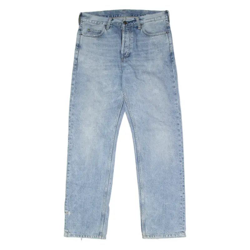 CARHARTT WIP Marlow Mens Jeans Blue Relaxed Straight Stone Wash W34 L31