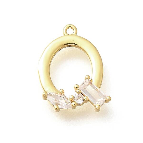 Brass Micro Pave Cubic Zirconia Pendants