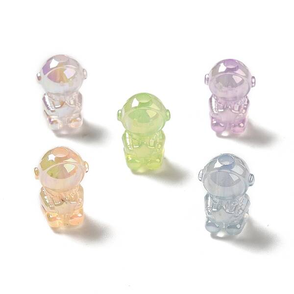 UV Plating Rainbow Iridescent Acrylic Beads