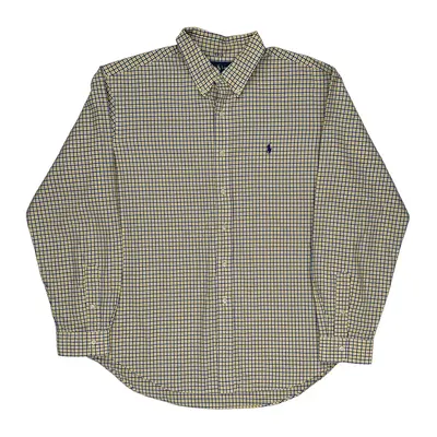 Classic Fit Ralph Lauren Checked Shirt - 2XL Blue Cotton