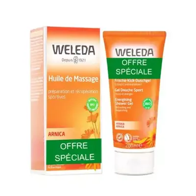 Weleda Arnica Massage Oil + Sport Shower Gel 2x200ml