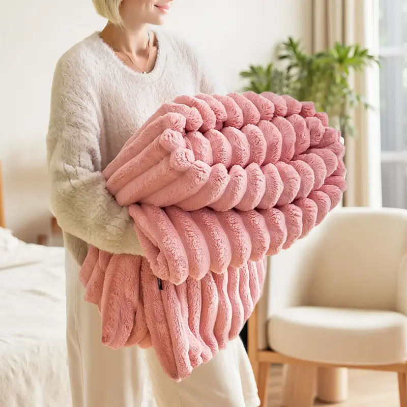 RaybeeFurniture Cozy Soft Blanket for bedroom，Summer Cooling throw blanket for Hot Sleepers,Home Bedroom Decor Plush Outdoo...