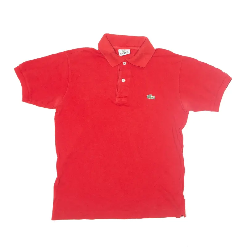 LACOSTE Polo Shirt Red Short Sleeve Mens XS