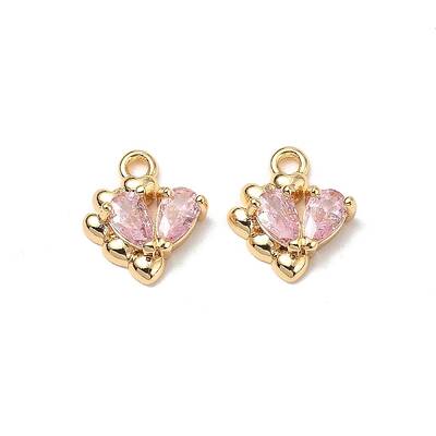 Brass Micro Pave Cubic Zirconia Pendants