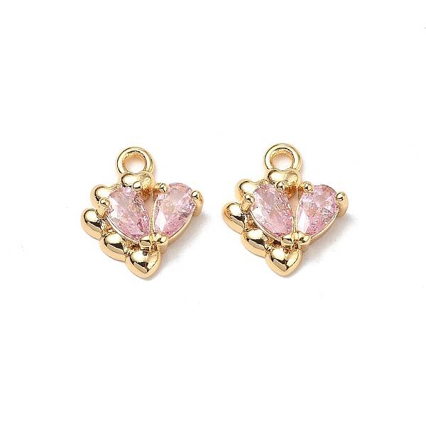 Brass Micro Pave Cubic Zirconia Pendants