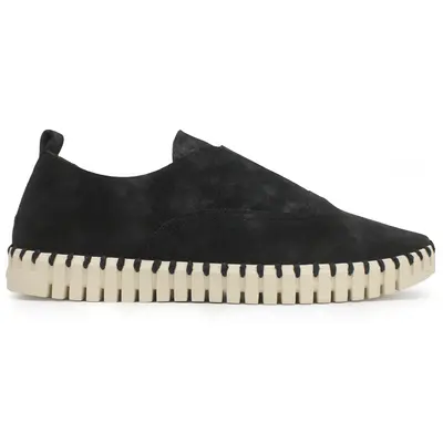 Ilse Jacobsen Tulip 144 Nylon Polyurethane Men's Loafers Shoes - Black Pearled Ivory - Size:US 8 Men