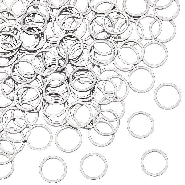 100Pcs 304 Stainless Steel Linking Ring