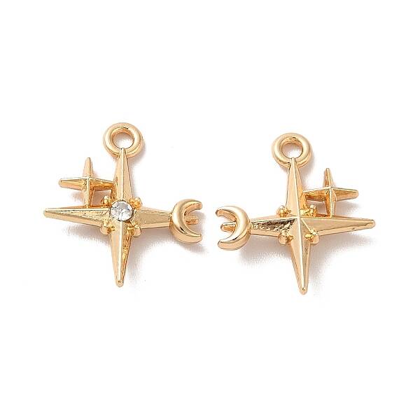 Rack Plating Alloy Crystal Rhinestone Pandants