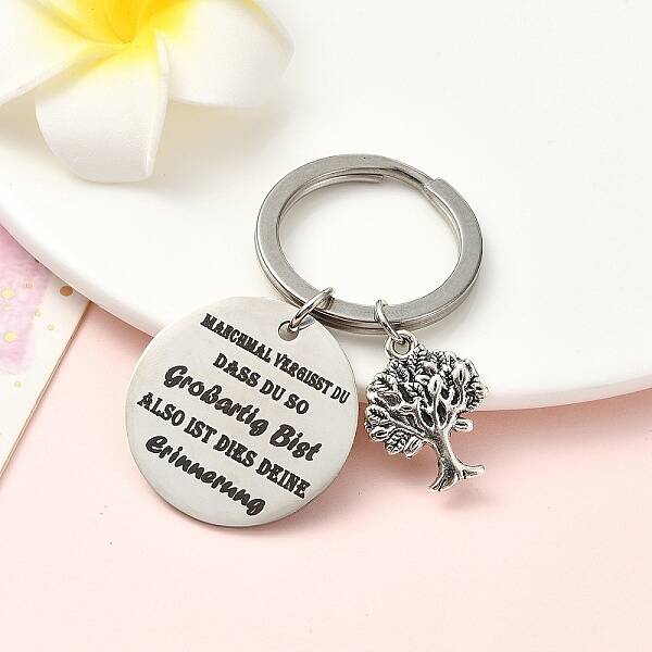 Alloy & 201 Stainless Steel Keychain