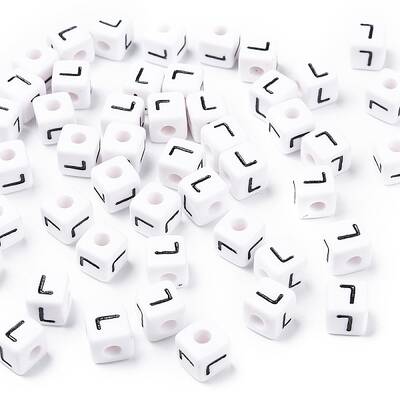 Letter Acrylic European Beads