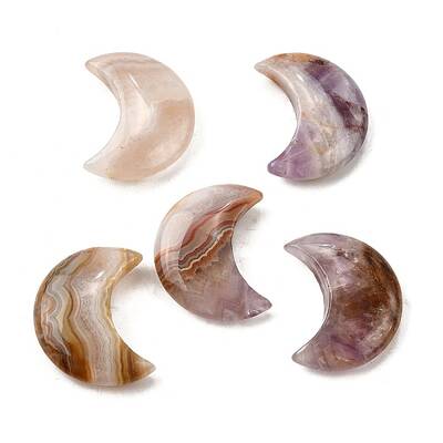 Natural Amethyst Lace Agate Pendants