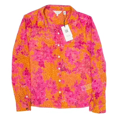 TED BAKER Womens Printed Shirt Pink Collared Long Sleeve Floral S