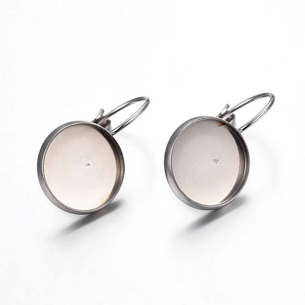 Tarnish Resistant 304 Stainless Steel Leverback Earring Settings