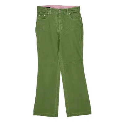 Land'S End Cord Trousers - 30? Waist Green Cotton Blend