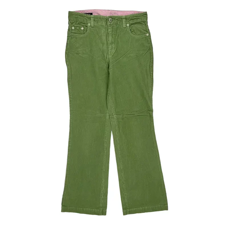 Land'S End Cord Trousers - 30? Waist Green Cotton Blend