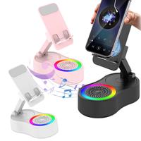 Wireless Induction Speaker 5in1 Cell Phone Holder USB Emergency Charging (4000mAh) Portable Power Phone Tablet Holder with Bl...