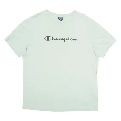 CHAMPION Mens T-Shirt Green L