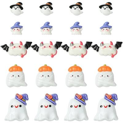 20Pcs 5 Styles Halloween Opaque Resin Decoden Cabochons