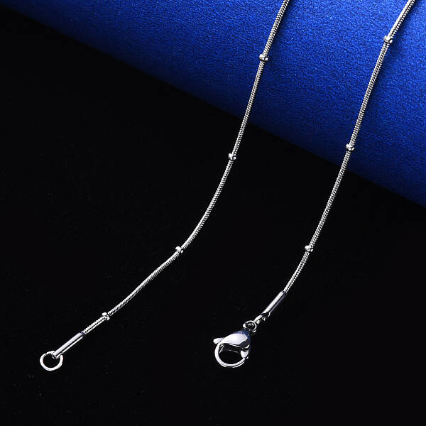 Non-Tarnish 304 Stainless Steel Round Snake Chain Necklace