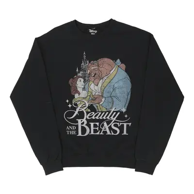 Beauty And The Beast Disney Graphic Sweatshirt - XL Black Cotton Blend