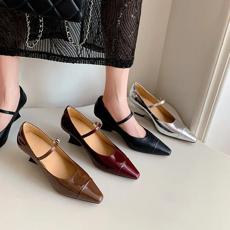 CHIKO Kaliyah Pointy Toe Wedge Mary Jane Shoes