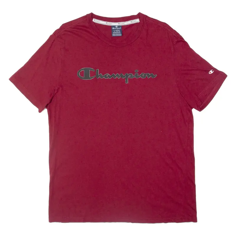 CHAMPION Mens T-Shirt Maroon XL