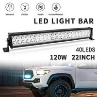 22inch 120W Led Light Bar Dual Row Spot Flood Combo Work 4WD Truck SUV ATV 24