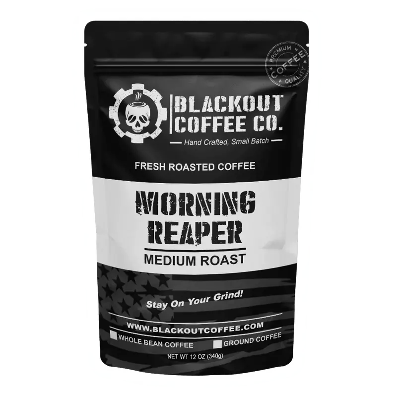 Morning Reaper Coffee - Dan Bongino Coffee - Medium Roast Coffee - Whole Bean - Ground Coffee, Whole Bean