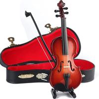 Mini Violin Musical Instrument with Bow, 1 Count Stand, Score & Storage Case for Beginner Boys & Girls , Musical Toys for Tee...
