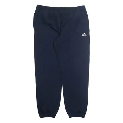 ADIDAS Mens Track Pants Blue Tapered XL W36 L31
