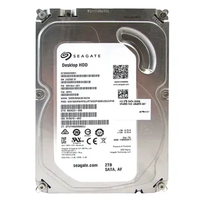662623-006 HP 2TB 6Gb/s SATA 7200 3.5-inch 64MB Hard Drive