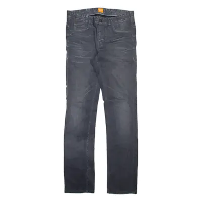 BOSS Mens Jeans Grey Slim Straight Stone Wash W30 L32