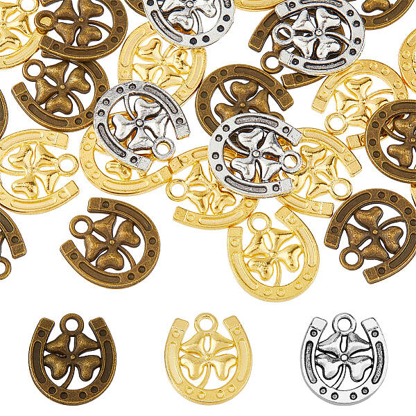 48Pcs 3 Colors Alloy Pendants