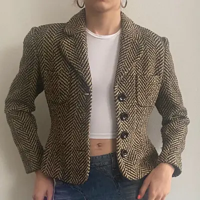 Max Dine Blazer - Small Brown Acrylic Blend