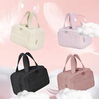Travel Toiletry Bag, Lightweight Large Wide-open Travel Bag for Women, Puffy Cosmetic Makeup Bag Organizer with Handle for Ac...