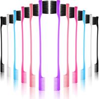 [Gift] Bling Hair 1pcs Random Color Hair Edge Brush Double Sided Edge Hair Comb Natural Styling Eyebrow and Hair Combs Smooth...