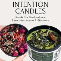 Witchy Intention Candles – 12oz & 6oz Magick Jars Decor Agate
