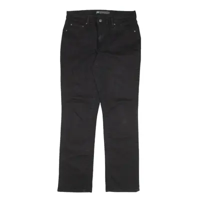 LEVI'S 505 Jeans Black Denim Regular Straight Womens W29 L32