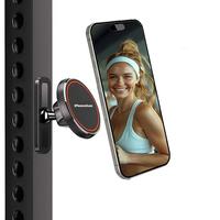 Gym Magnetic Phone Holder for Magsafe, 360° Adjustable Phone Mount Attach to Metal Surface, Universal Fitness Equipment Acce...