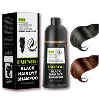 FARNDU Hair Dye Shampoo, Gray Coverage, 3 in 1 (+Shampoo+Conditioner), 10 Minute Color for Men & Women, All Hair Types, Long ...