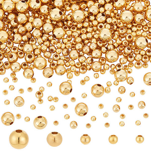 600Pcs 5 Style Brass Beads