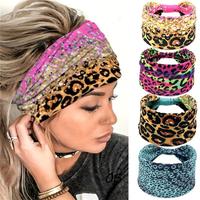 Leopard Print Sports Headband, 1 Count Elastic Wide Hair Band for Women & Girls, Sports Headband for Yoga Running, Hair Acces...
