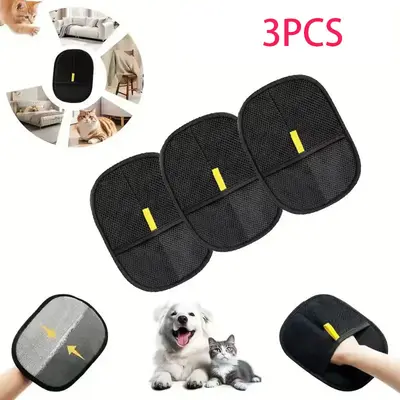 PetGroomer Double-Sided Pet Hair Removal Glove Reusable, static electricity pet hair remover, suitable for dogs and cats. It ...