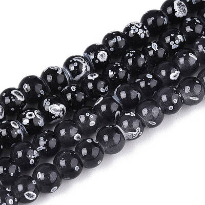 Baking Paint Glass Beads Strands