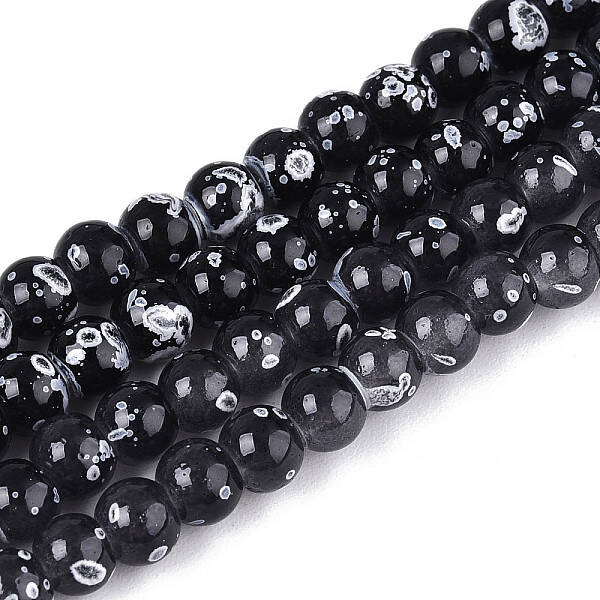 Baking Paint Glass Beads Strands