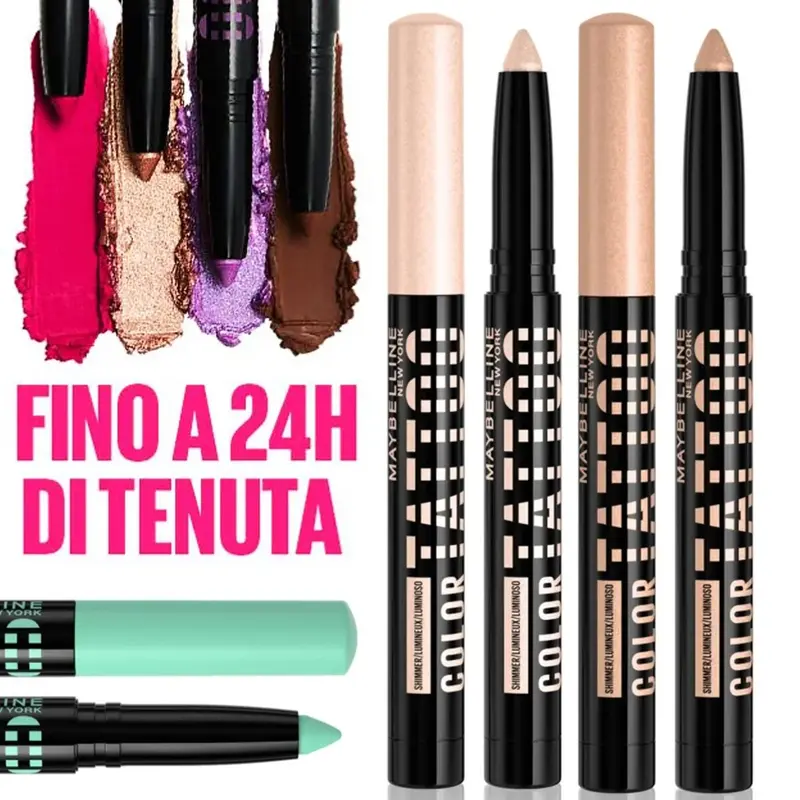 Maybelline 3 in 1 Color Tattoo 24H Eye Pencil (Stix) 1.4 g - Shade: 1 AM Spicy